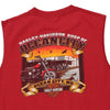 Vintage red Ocean City, MD Harley Davidson Vest - mens large