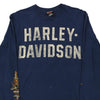 Vintage blue Madison, WI Harley Davidson Long Sleeve T-Shirt - mens large