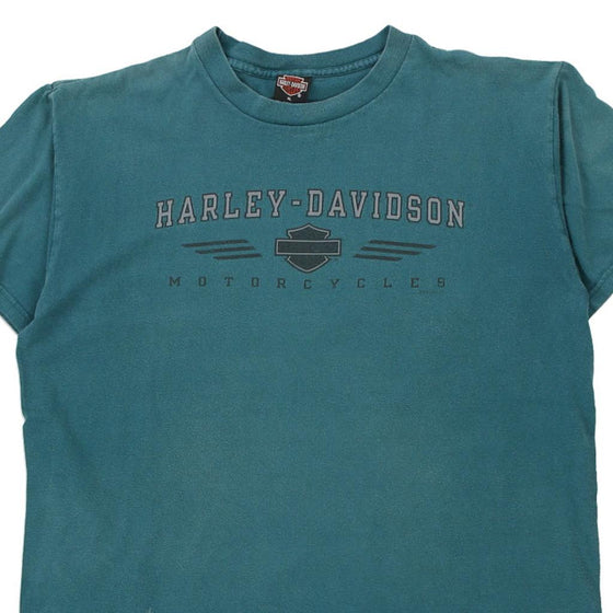 Vintage blue Elyria, OH Harley Davidson T-Shirt - mens x-large