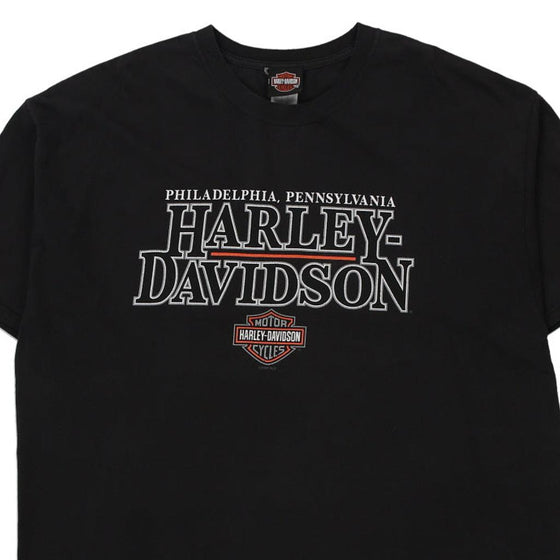 Vintage black Philadelphis Pennsylvania Harley Davidson T-Shirt - mens xx-large