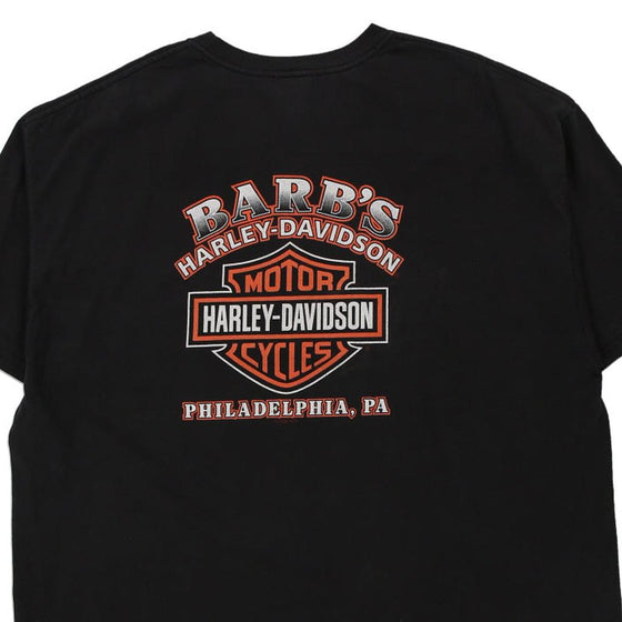 Vintage black Philadelphis Pennsylvania Harley Davidson T-Shirt - mens xx-large