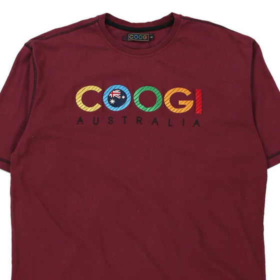 Vintage burgundy Coogi T-Shirt - mens xxxx-large