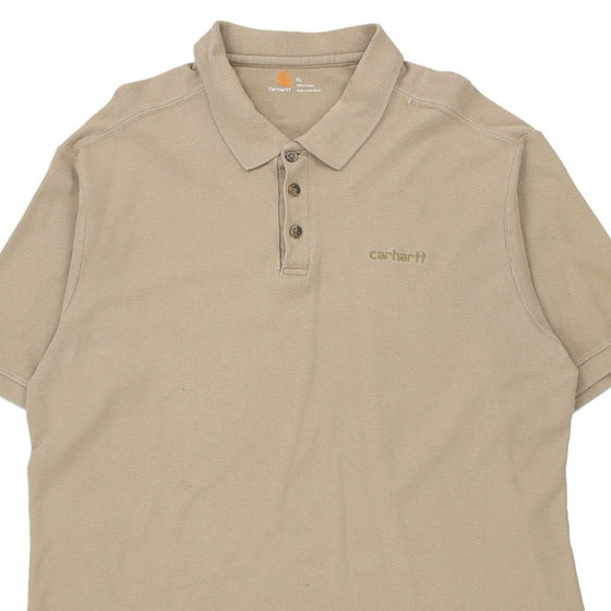 Vintage beige Carhartt Polo Shirt - mens x-large