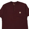 Vintage burgundy Henley Carhartt T-Shirt - mens large