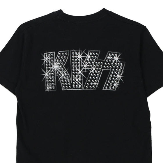 Vintage black Kiss Fruit Of The Loom T-Shirt - mens small