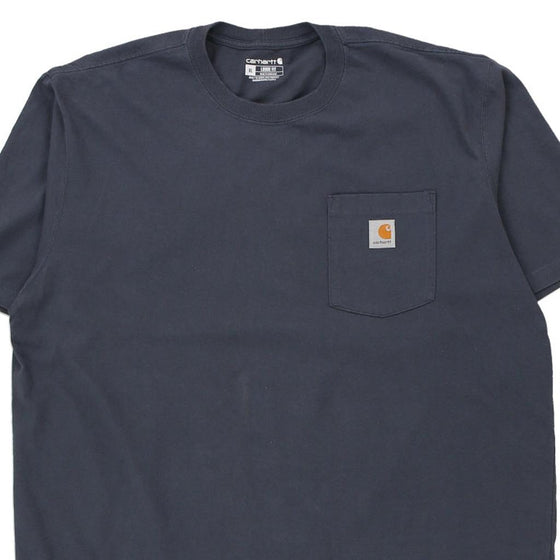 Pre-Loved navy Carhartt T-Shirt - mens x-large