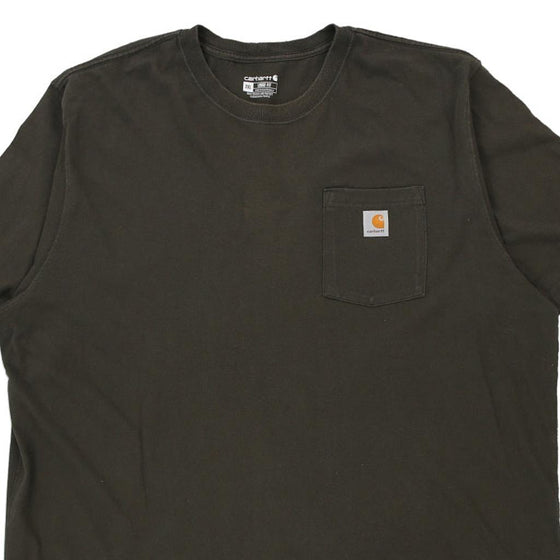 Pre-Loved khaki Carhartt T-Shirt - mens xx-large