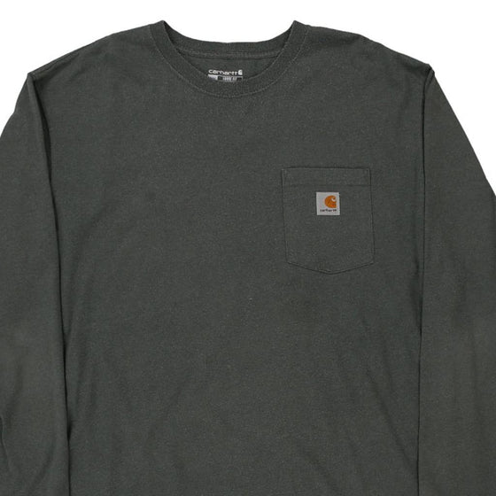 Pre-Loved grey Carhartt Long Sleeve T-Shirt - mens xx-large