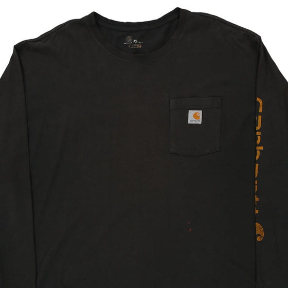 Pre-Loved black Carhartt Long Sleeve T-Shirt - mens xxx-large