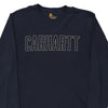 Pre-Loved navy Carhartt Long Sleeve T-Shirt - mens medium