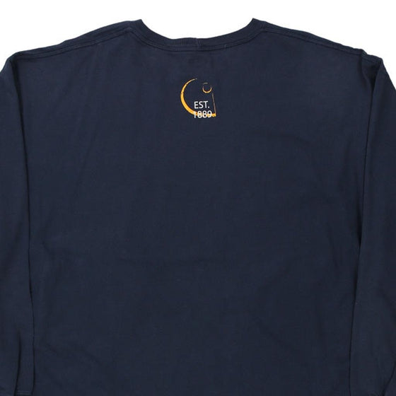 Pre-Loved navy Carhartt Long Sleeve T-Shirt - mens x-large