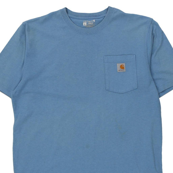 Pre-Loved blue Carhartt T-Shirt - mens large