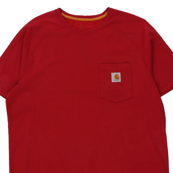 Pre-Loved red Carhartt T-Shirt - mens large