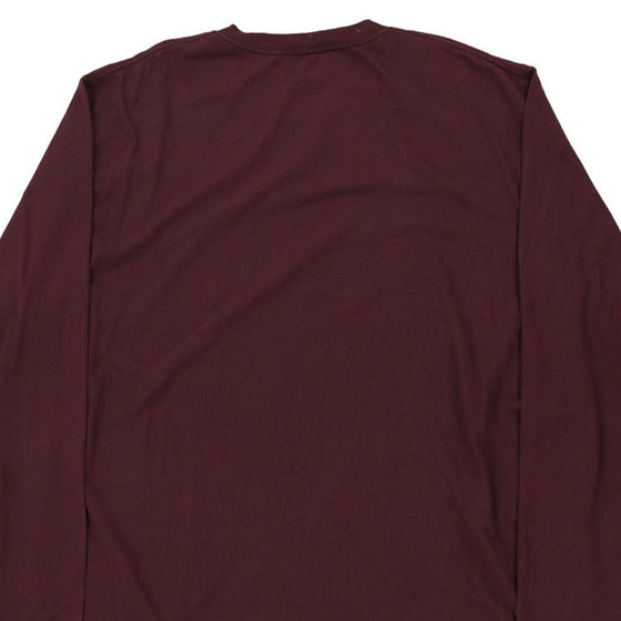 Pre-Loved burgundy Carhartt Long Sleeve T-Shirt - mens xx-large