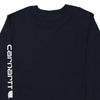 Pre-Loved navy Carhartt Long Sleeve T-Shirt - mens x-large