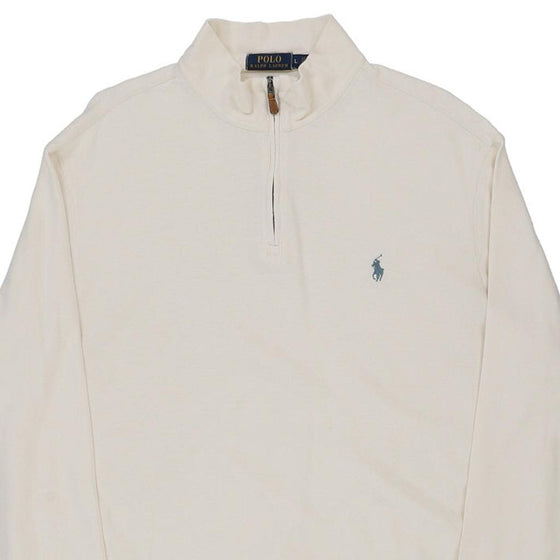 Vintage white Ralph Lauren 1/4 Zip - mens large