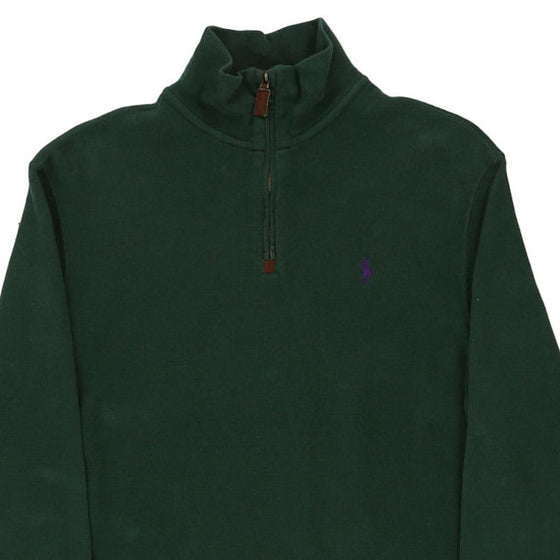 Vintage green Ralph Lauren 1/4 Zip - mens small