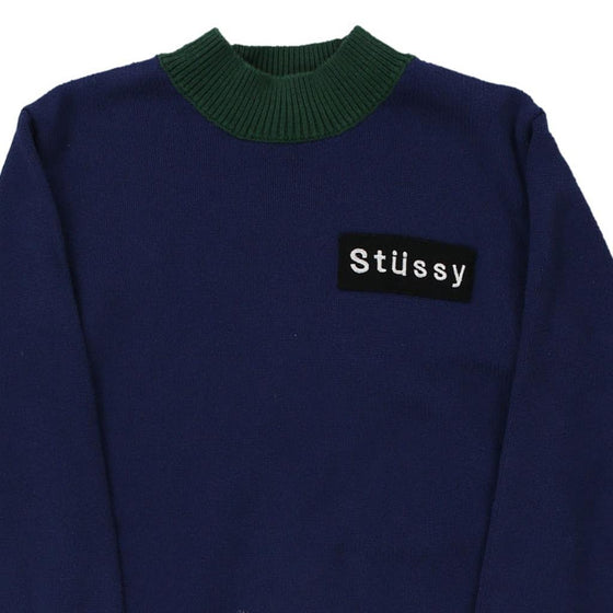 Vintage navy Stussy Jumper - womens small