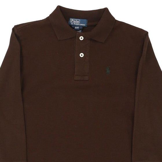 Vintage brown Age 4 Ralph Lauren Long Sleeve Polo Shirt - boys x-small