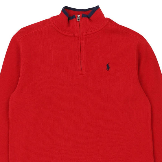 Vintage red Age 8.9 Ralph Lauren 1/4 Zip - boys medium