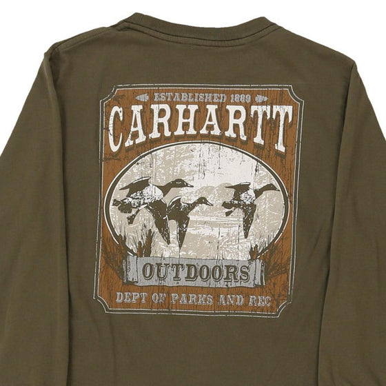 Vintage green Age8-10 Carhartt Long Sleeve T-Shirt - boys small