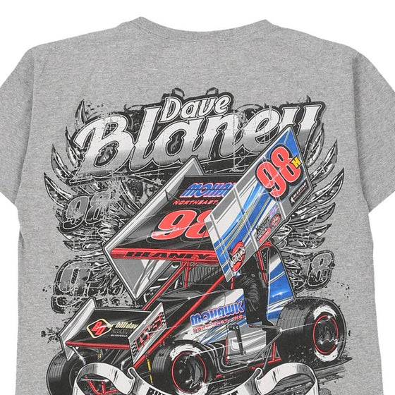 Vintage grey Age 12-14 Dave Blaney  Gildan T-Shirt - boys medium