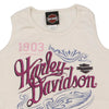 Vintage white Age 7-8 Harley Davidson Vest - girls medium