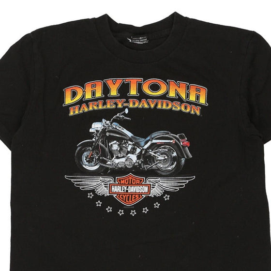 Vintage black Age 8-10 Daytona Beach, Florida Harley Davidson T-Shirt - boys medium