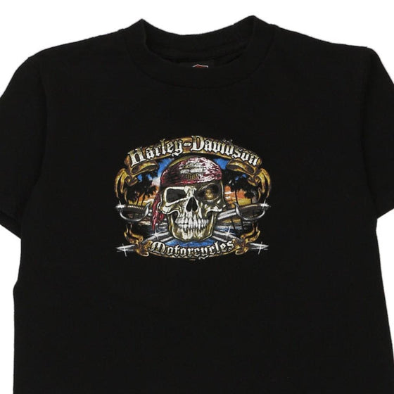 Vintage black Age 8 Harley Davidson T-Shirt - boys medium