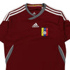 Vintage burgundy Age 15 Venezuela Adidas Football Shirt - boys x-large