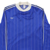 Vintage blue 1970s Adidas Football Shirt - mens medium