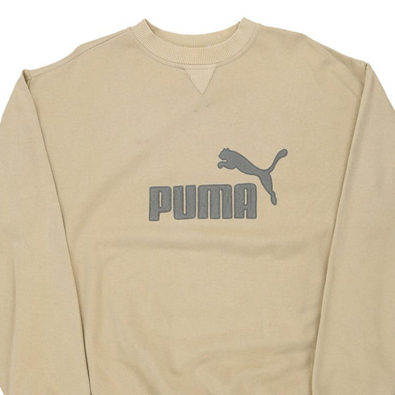 Vintage yellow Puma Sweatshirt - mens x-large