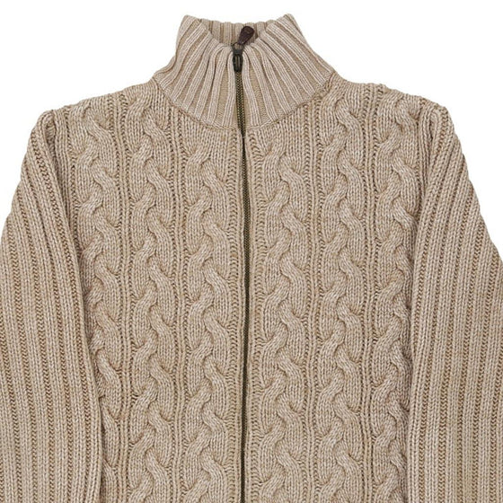 Vintage beige Pepe Jeans Jumper - womens large