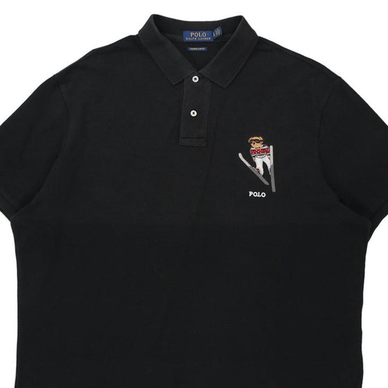 Vintage black Polo Bear Ralph Lauren Polo Shirt - mens x-large