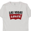 Vintage white Las Vegas Levis T-Shirt - mens x-small