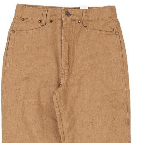 Shaft Trousers - 26W UK 6 Brown Linen Blend