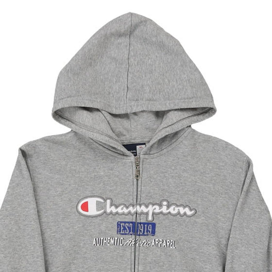 Vintage grey Age 13-14 Champion Hoodie - boys x-large