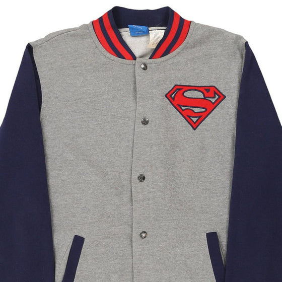 Vintage grey Age 15-16 Superman Baseball Jacket - boys small