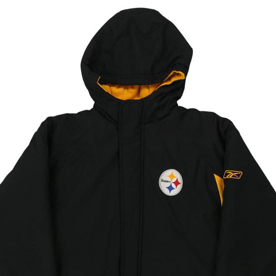 Vintage black Age 12-13 Pittsburgh Steelers Reebok Jacket - boys large