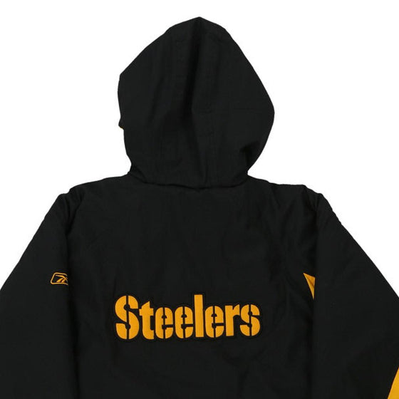 Vintage black Age 12-13 Pittsburgh Steelers Reebok Jacket - boys large