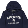 Vintage navy Lawrence Football Nike Hoodie - mens small