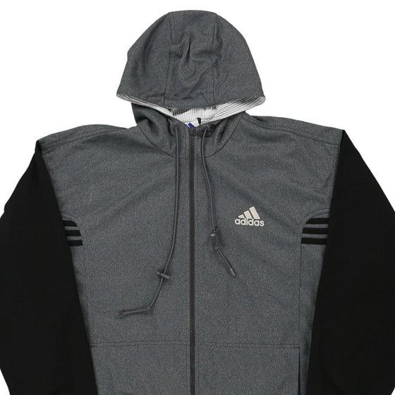 Vintage grey Adidas Hoodie - mens large