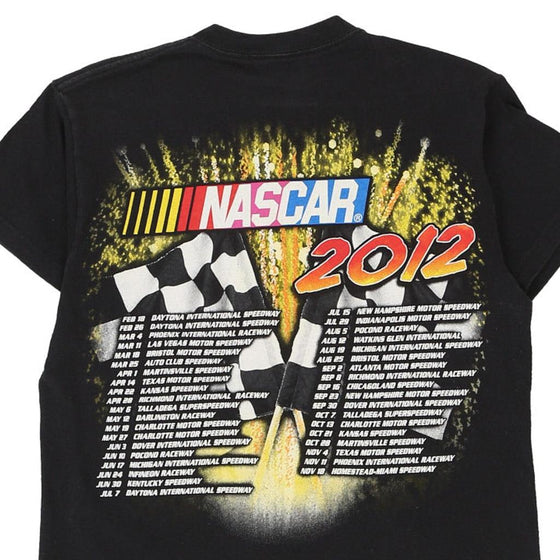 Pre-Loved black Race Schedule 2012 Nascar T-Shirt - mens medium