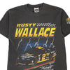 Vintage grey Rusty Wallace Tultex T-Shirt - mens large