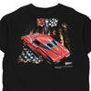 Pre-Loved black Corvette Delta T-Shirt - mens x-large