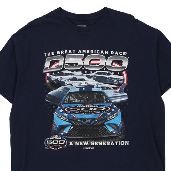 Vintage navy Daytona 500 2010 Nascar T-Shirt - mens x-large