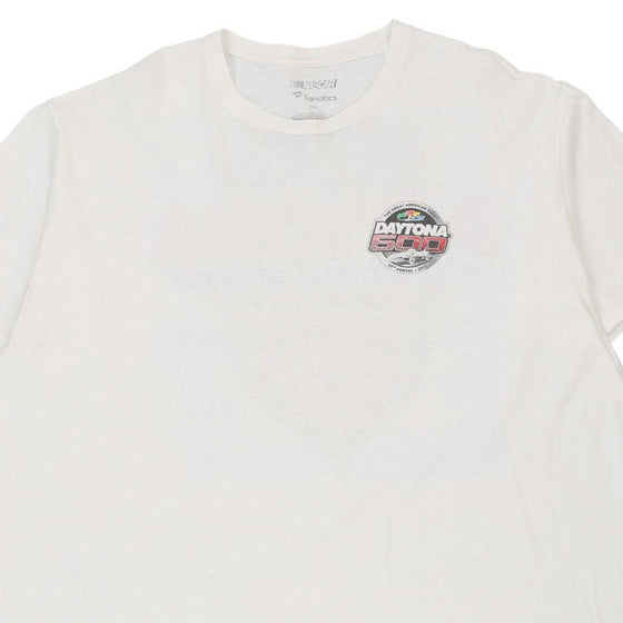 Vintage white Nascar T-Shirt - mens xx-large