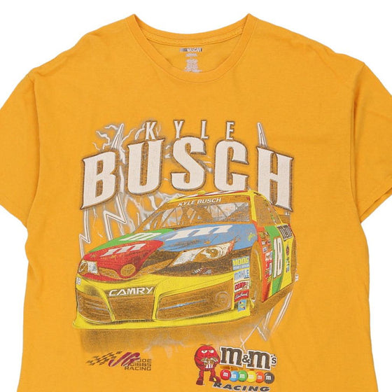 Vintage yellow Kyle Busch Nascar T-Shirt - mens x-large