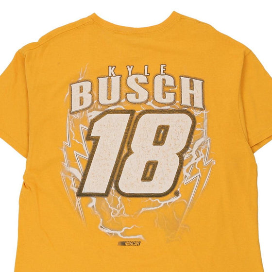 Vintage yellow Kyle Busch Nascar T-Shirt - mens x-large