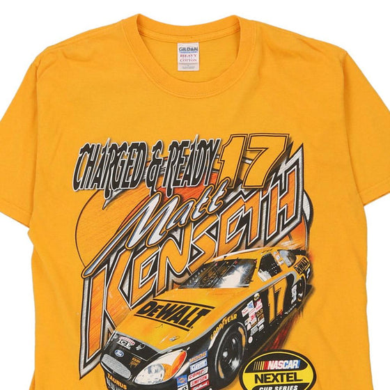 Vintage yellow Matt Kenseth Gildan T-Shirt - mens large